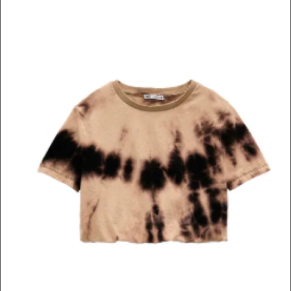 🌷NWT ZARA cropped tie-dye t-shirt